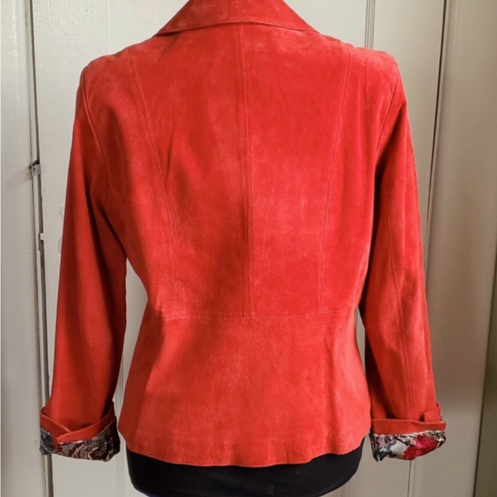Liz Claiborne Red Suede Blazer 14 - Picture 3 of 8